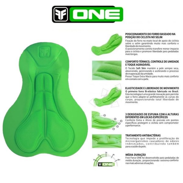 Bermuda Free Force Basic p/ Ciclismo Masculina c/ 3 Bolsos - Image 7