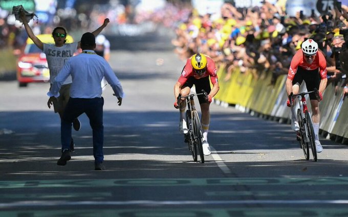 Protestos Pró-Palestina afetam provas de ciclismo